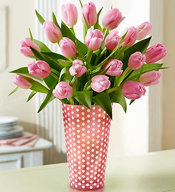 Perfectly Pink Spring Tulips, 20 Stems