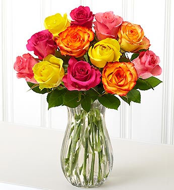 12 Assorted Roses