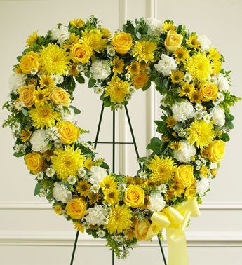 Always Remember Floral Heart Tribute