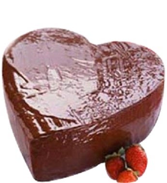 Eggless Heart Shape Cake