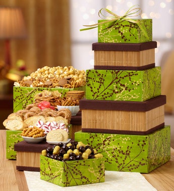 Winter Prairies Holiday Sweets Gift Tower