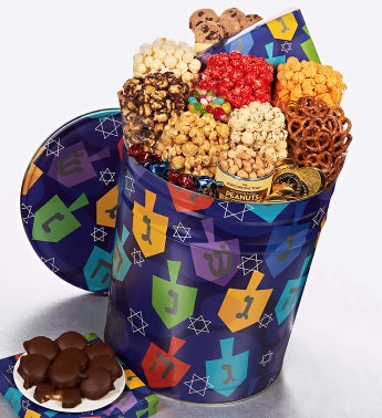 The Popcorn Factory� Spin the Dreidel Dlx Tin