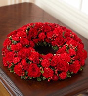 Cremation Wreath - All Red