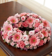 Cremation Wreath - All Pink
