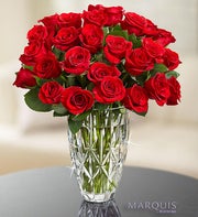 Marquis by Waterford® Vase + 24 Red Roses