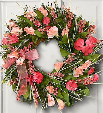 Think Pink Spring Wreath