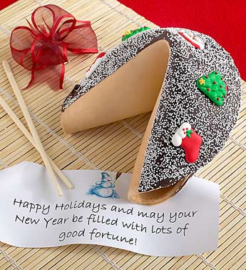 oversized christmas fortune cookie