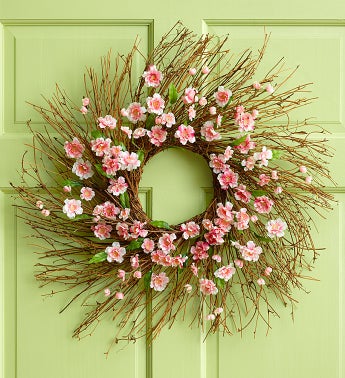 Silk Plum Blossom Wreath