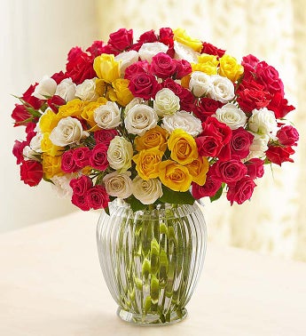 Spray roses 50-100 blooms + Free Vase