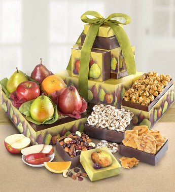 Succulent Fresh Fruit Tower - 1800baskets.com