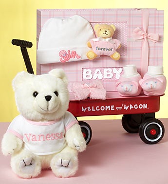 Personalized New Baby Girl Welcome Wagon