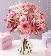 New Baby Girl Hand Tied Bouquet