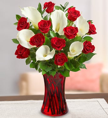 Red Rose & Calla Lily Bouquet