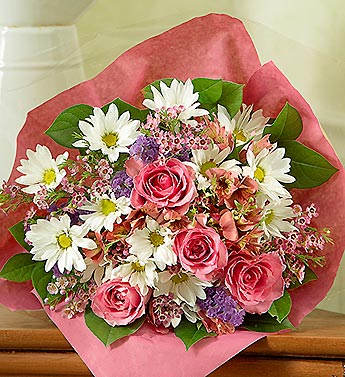 New Baby Girl Hand Tied Bouquet