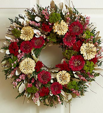Unforgettable Zinnia Preserved  Wreath