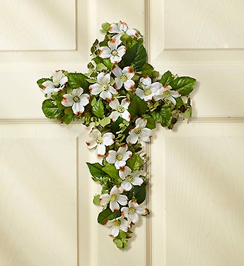 Dogwood Floral Cross