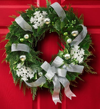 Silver Holiday Wreath