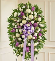 Lavendar and White Standing Spray