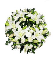 White Lily Wreath for Sympathy